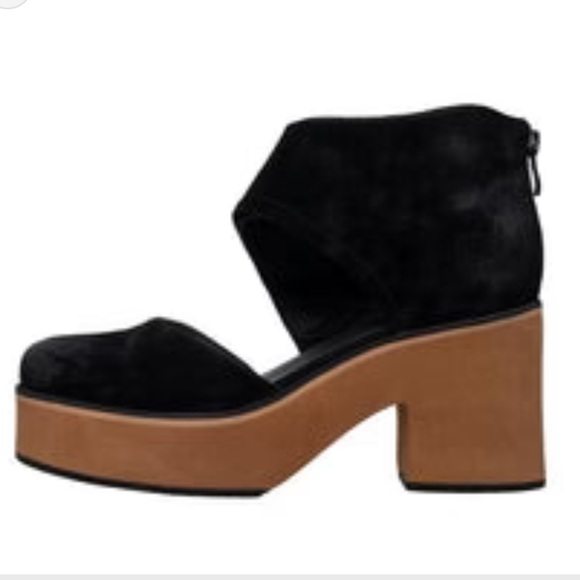 Antelope Iris Suede Wedge Chuck Heel Closed Toe Clogs 10 NWOB - Picture 4 of 13